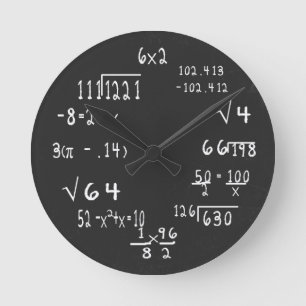 Horloge Ronde Math Geek amusant