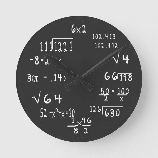 Horloge Ronde Math Geek amusant (Recto)
