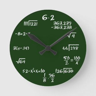 Horloge Ronde Maths et physique Mur Clock