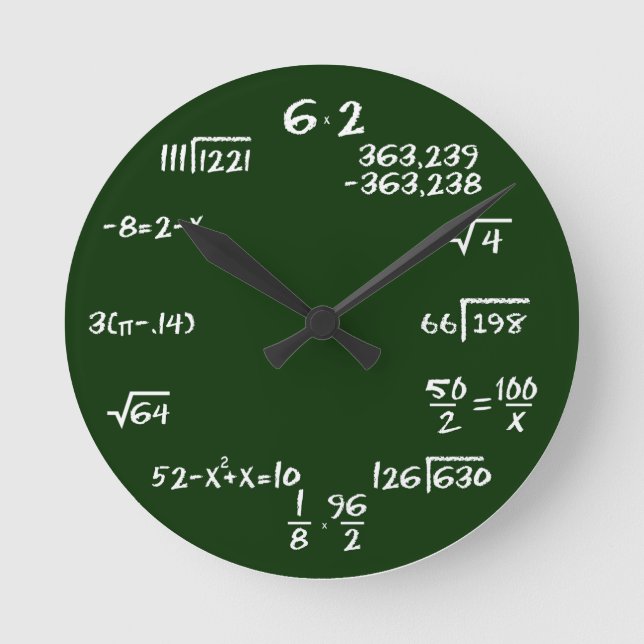 Horloge Ronde Maths et physique Mur Clock (Recto)
