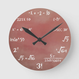 Horloge Ronde Maths Quiz Clock