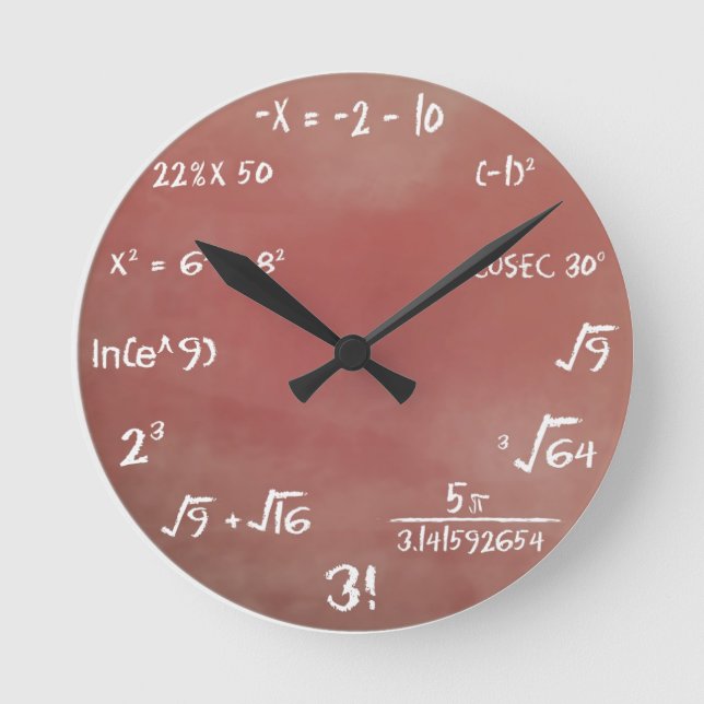 Horloge Ronde Maths Quiz Clock (Recto)