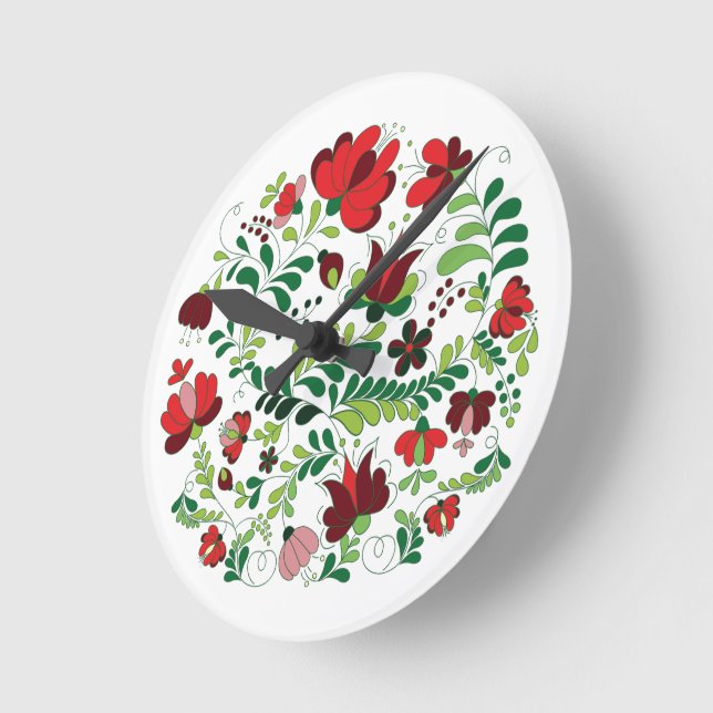 Horloge Ronde Matyo floral bohème  (Angle)