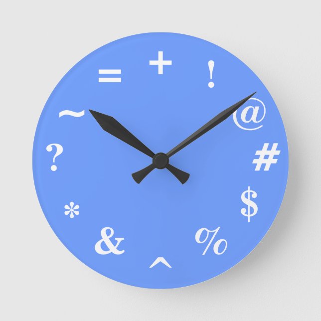 Horloge Ronde Mauvaise Heure - bleu (Recto)