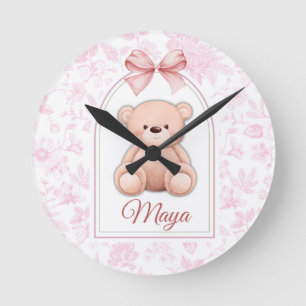 Horloge Ronde Maya Conception personnalisée d'ours en peluche