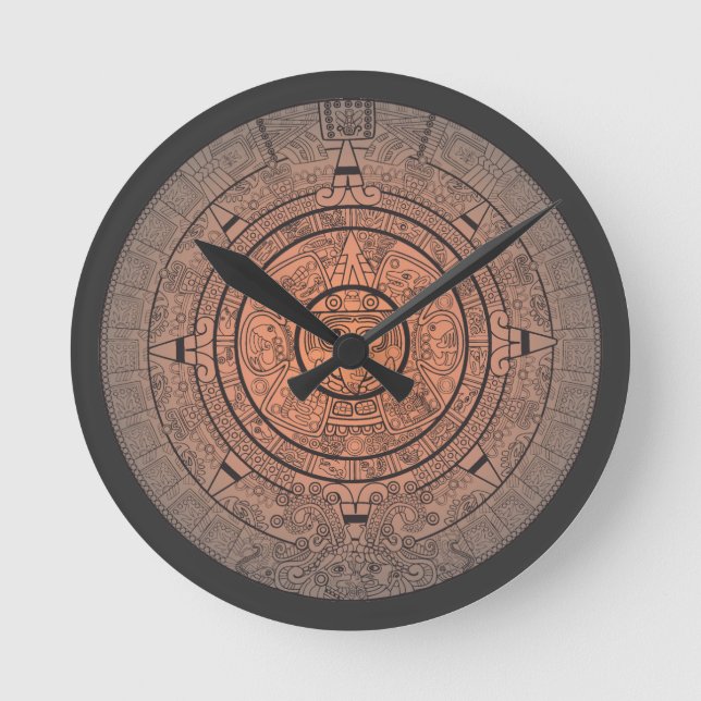 Horloge Ronde Mayan Calendar  Wall Clock (Recto)