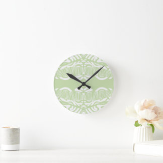Horloge Ronde Mazipoodles Kente Savannah Sunshine - Mint White
