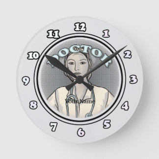 Horloge Ronde Médecine féminine rétro