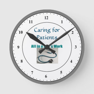 Horloge Ronde Medical Stéthoscope Round Clock