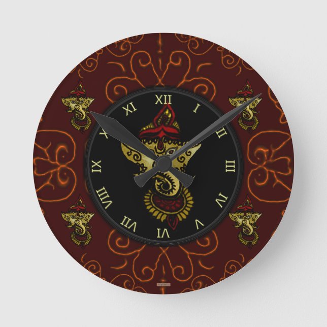 Horloge Ronde Mehndi Ganesha (Recto)