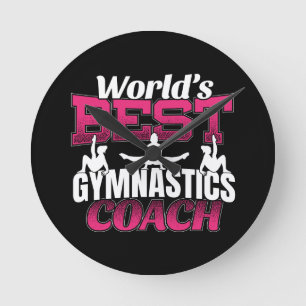 Horloge Ronde Meilleur entraîneur de gymnastique féminine au mon