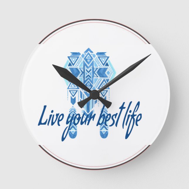 Horloge Ronde Meilleure vie boho (Recto)