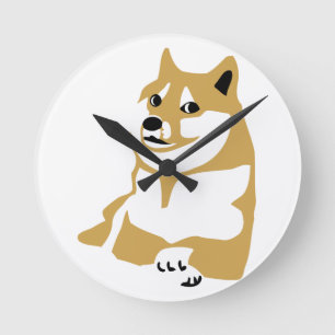Horloge Ronde Mème de Doge
