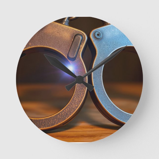 Horloge Ronde Menottes de police (Recto)