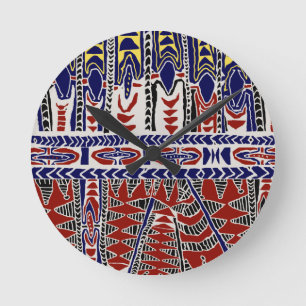 Horloge Ronde Mer du Sud Samoa Batik