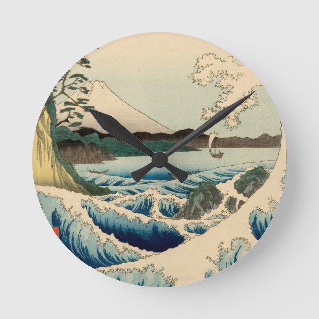 Horloge Ronde Mer japonaise de Satta Hiroshige Art (Recto)