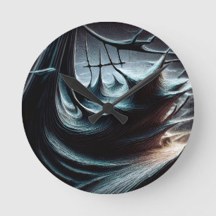 Horloge Ronde Mer Noire Chaotique balayée Par Les Vents De Tempê