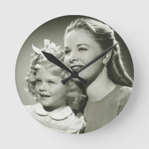 Horloge Ronde Mère et fille