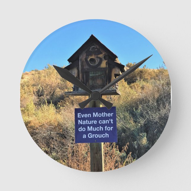 Horloge Ronde Mère Nature, Humour Grouch (Recto)