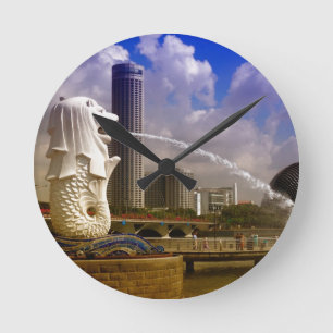 Horloge Ronde Merlion, Singapour