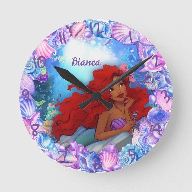 Horloge Ronde Mermaid noire  (Recto)