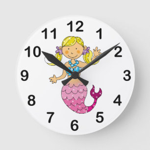Horloge Ronde mermaid princess