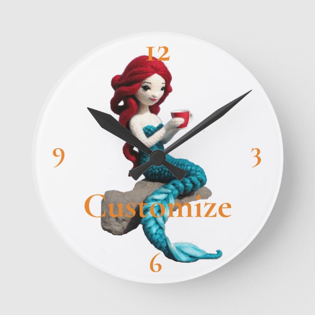 Horloge Ronde Mermaid Relaxant Avec Boisson Thunder_Cove (Recto)