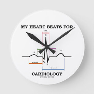Horloge Ronde Mes battements de coeur pour la cardiologie