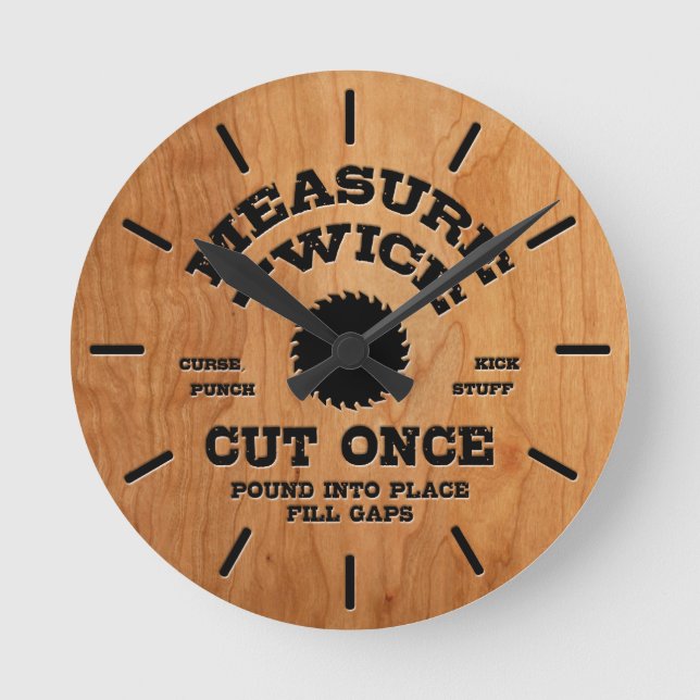 Horloge Ronde Mesure Deux fois IV - bois (Recto)