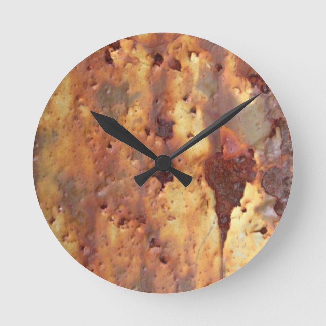Horloge Ronde Métal rouillé (Recto)