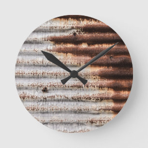 Horloge Ronde Métal rouillé vintage