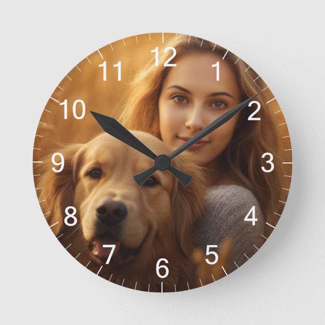 Horloge Ronde Mete golden retriever Meilleure maman chien jamais (Recto)