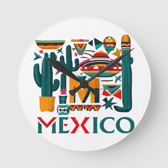 HORLOGE RONDE MEXIQUE (Recto)