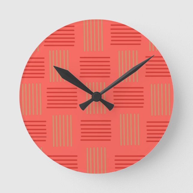 Horloge Ronde Mi-siècle Moderne Printemps-Été (Recto)