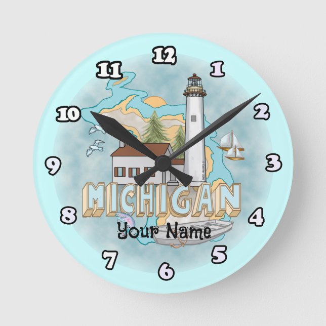 Horloge Ronde Michigan Lighthouse clock (Recto)