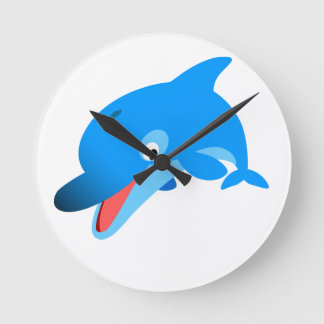 Horloge Ronde Mignonne sonnerie Dauphin Dauphin cadenas