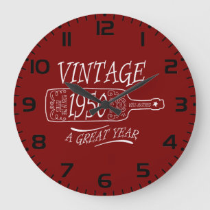 Horloge Ronde Millésime 1950 Une Grande Année
