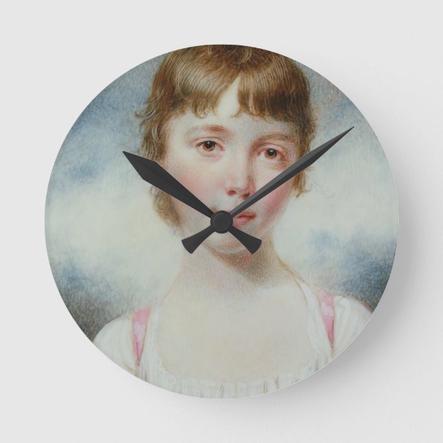 Horloge Ronde Miniature d'une jeune fille (Recto)