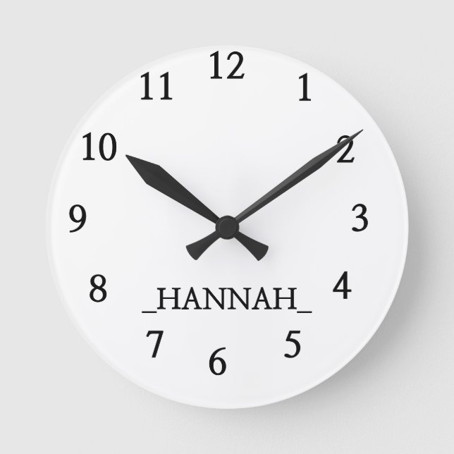 Horloge Ronde Minimaliste moderne (Recto)