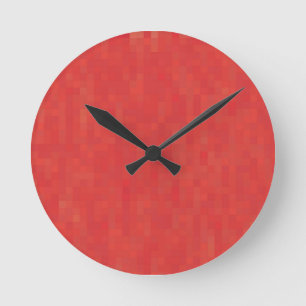 Horloge Ronde minimaliste rouge moderne motif élégant