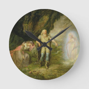 Horloge Ronde Miranda, Prospero et Ariel, "de la tempête" par