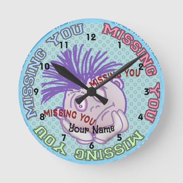 Horloge Ronde Missing You Face  (Recto)