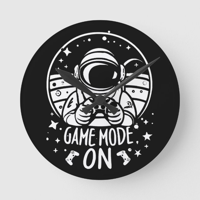Horloge Ronde Mode de jeu astronaute (Recto)