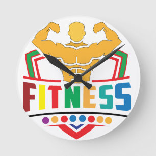 Horloge Ronde Mode de vie Fitness – S'entraîner dur rester fort
