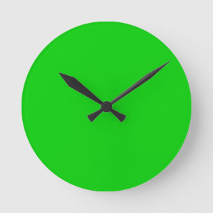 Horloge Ronde Modèle Arrière - plan vert choquant - personnalise