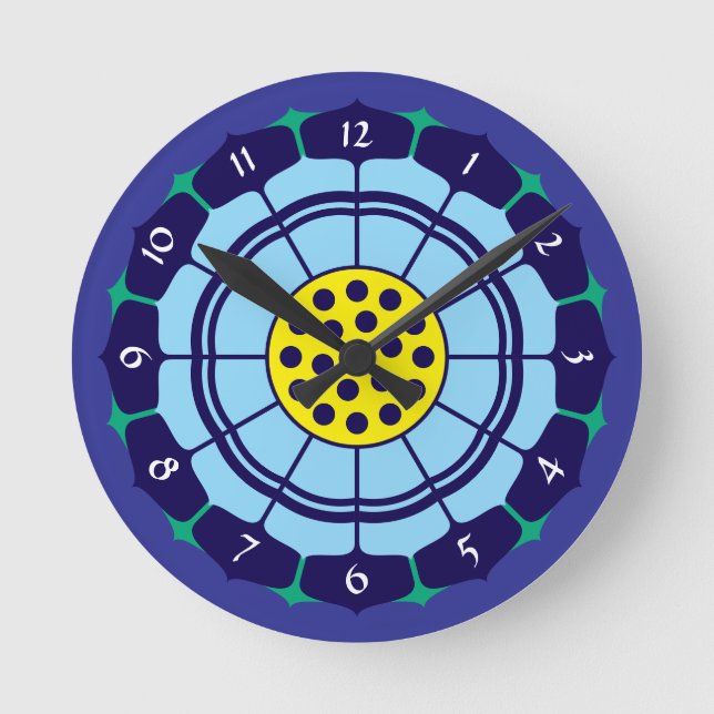 Horloge Ronde Modèle de fleurs Lotus (Recto)