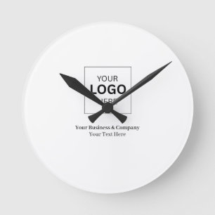Horloge Ronde Modèle de logo d'entreprise personnalisé
