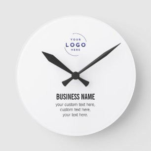 Horloge Ronde Modèle de nom de logo d'entreprise de code QR pers