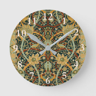 Horloge Ronde Modèle de tapisserie forestière de William Morris