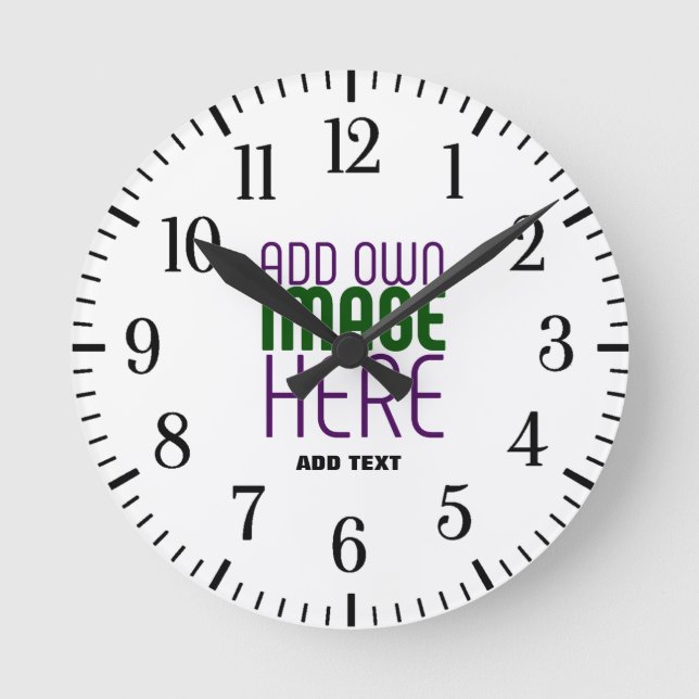 HORLOGE RONDE MODÈLE DE TEXTE D'IMAGE BLANCHE SIMPLE MODERNE (Recto)